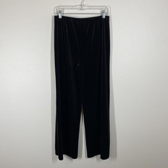 Chico's Basic Velvet Wide Leg Pants Size 1 US 8 in Mohawk Brown Relaxed Casual - Picture 4 of 9
